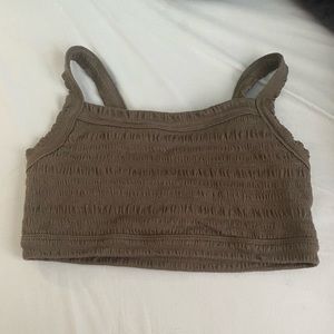 Cute army green crop top!